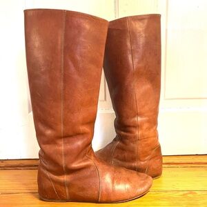 Isabel Marant Étoile Cluster knee-high boots in brown leather 7.5